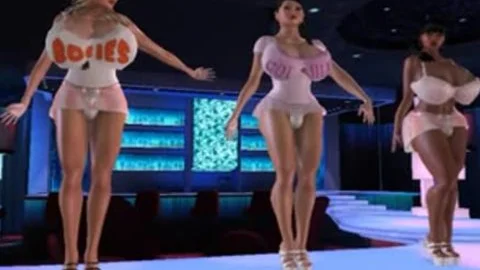 Transsexueller Stripclub-Animation
